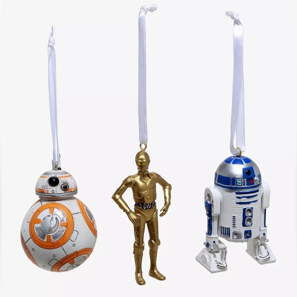 HALLMARK DISNEY STAR WARS DROID ORNAMENTS - SET OF 3! - Picture 3 of 12